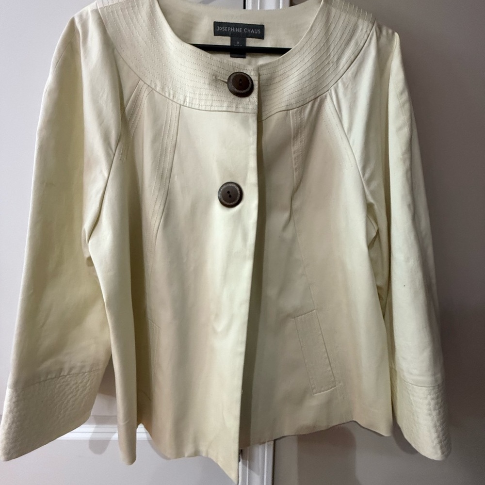 Josephine Chaus Cream Women's Lined Blazer- Gently Worn!